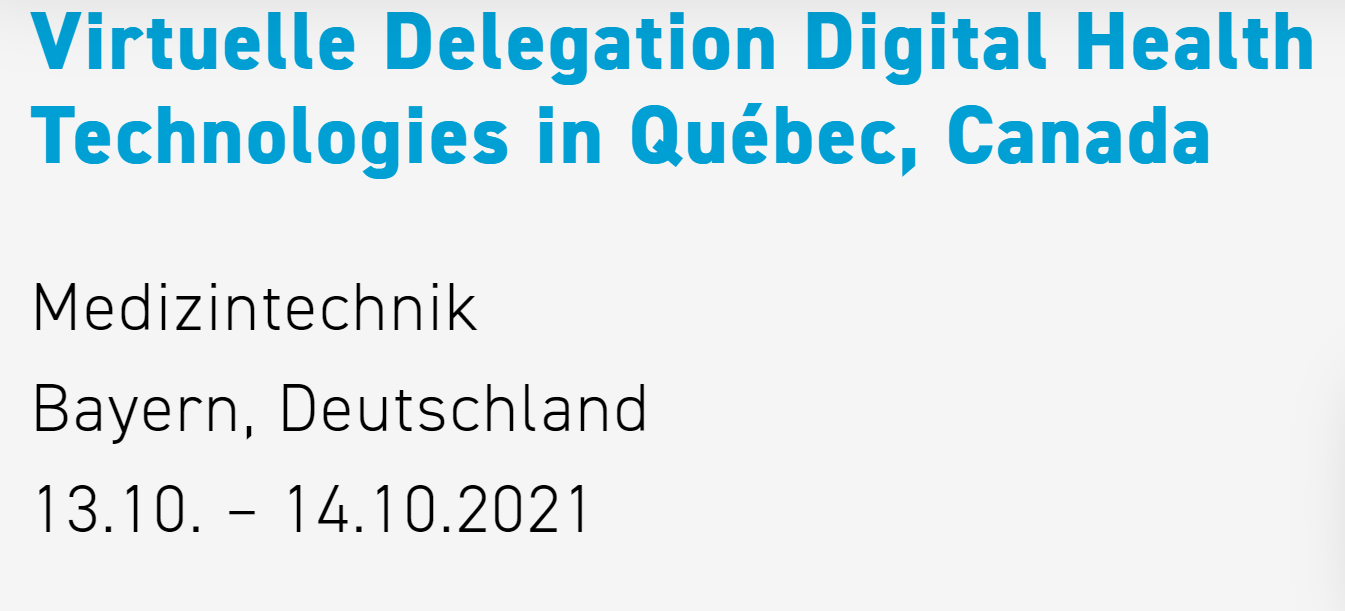 Virtuelle Delegation "Digital Health Technologies in Québec, Canada"